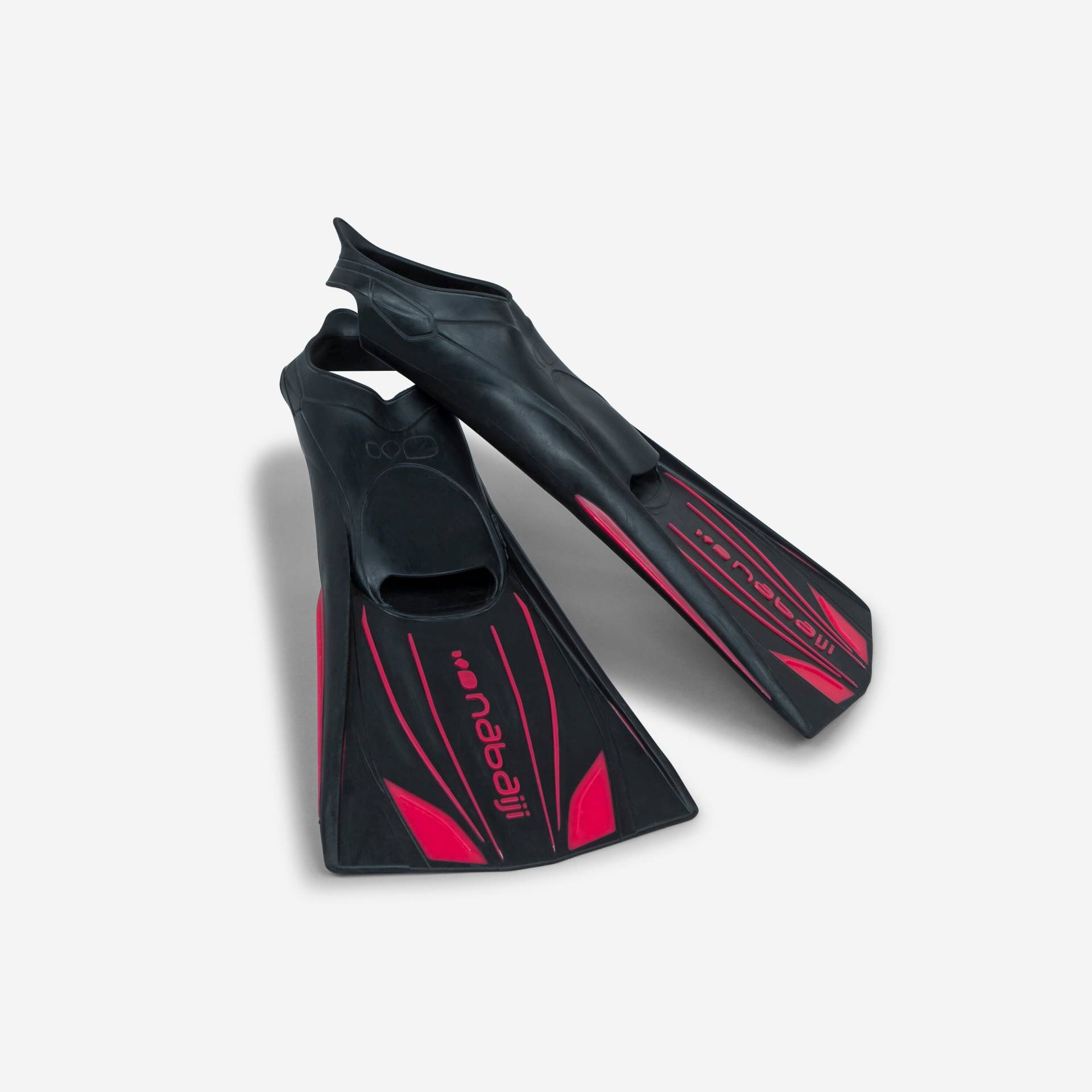 Schwimmflossen lang steif - Topfins 900 schwarz/rot von NABAIJI