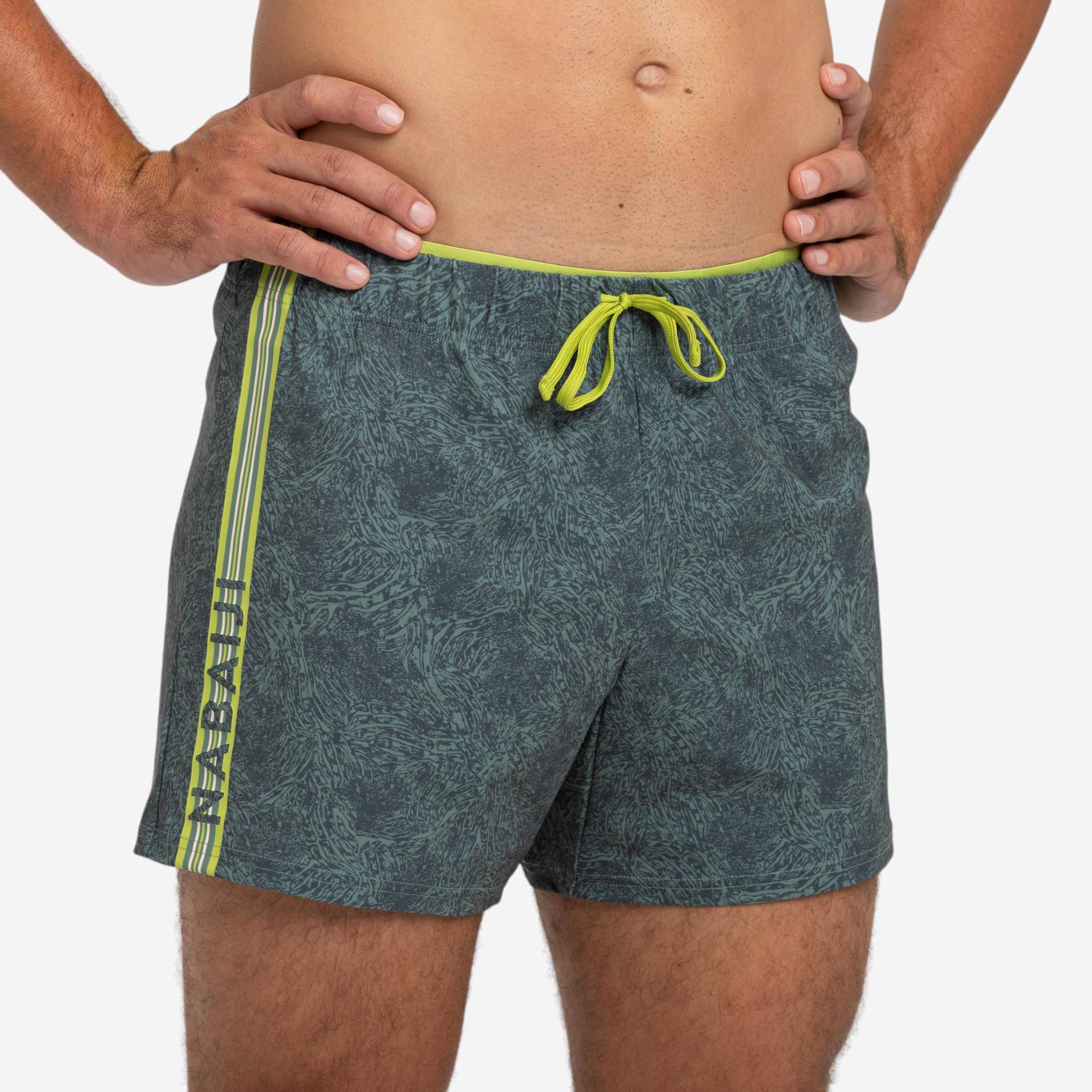 Schwimmshorts Herren kurz - 100 Tega khaki von NABAIJI