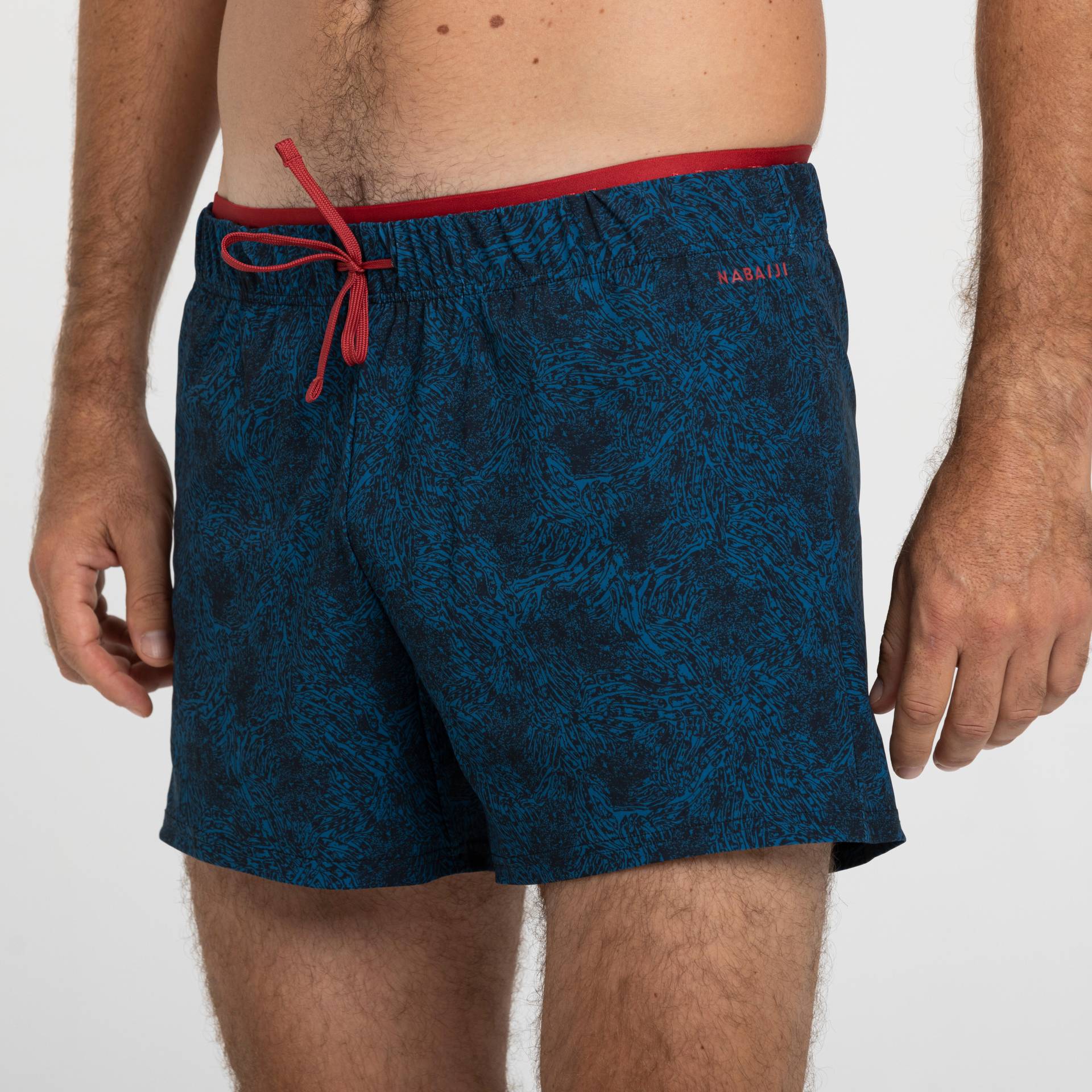 Schwimmshorts Herren kurz - 100 Tega schwarz von NABAIJI