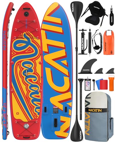 Paddle Boards für die Familie, 12' Aufblasbares Stand-Up-Paddle-Board mit Kayak-Umbausatz, Komplettes SUP-Set Paddle Boards für Erwachsene, mit Einzel-/Doppelpaddel, Kajaksitz und weiterem Zubehör Paddle Boards für die Familie, 12' Aufblasbares Stand-Up-Paddle-Board mit Kayak-Umbausatz, Komplettes SUP-Set Paddle Boards für Erwachsene, mit Einzel-/Doppelpaddel, Kajaksitz und weiterem Zubehör von NACATIN