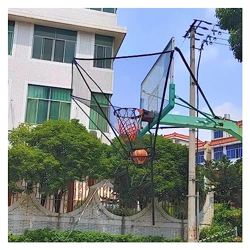 Basketball-Schuss-Returner-Netzsystem, hängende Basketball-Trainingsausrüstung aus Metall mit 180°-Return-Rutsche, Geschenk als Schießhilfe von NADYE
