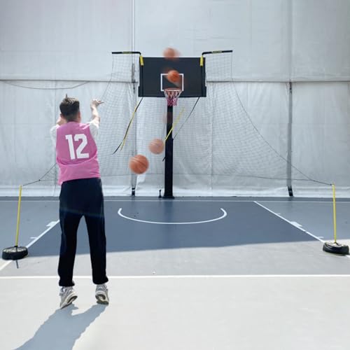 Gymnasium Court Basketball Rebounder Return System, großer Basketballnetzfänger, kompatibel mit Basketballkörben für den Innen- und Außenbereich von NADYE
