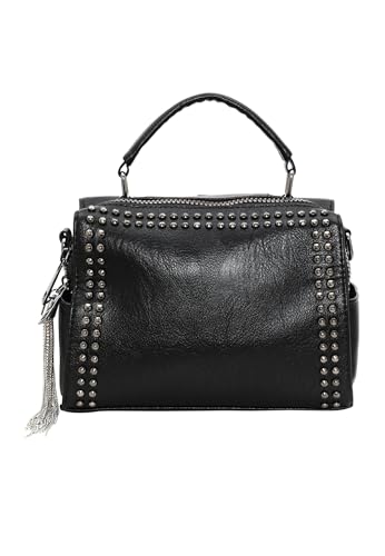 NAEMI Damen Beuteltasche mit Quaste, diamantbesetzter Multifunktionsrucksack Schwarz NAEMI Damen Beuteltasche mit Quaste, diamantbesetzter Multifunktionsrucksack Schwarz von NAEMI