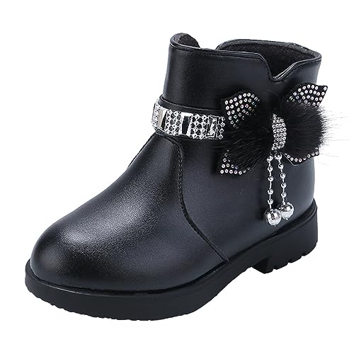 Gefütterte-Sneaker-Mädchen, Leicht Snowboots Stiefeletten Mädchen Bequem Stiefel Klassische Stiefel Kinder Winterstiefel für Jungen Winterschuhe Gefüttert Schneestiefel Schnürstiefel Rutschfest von NAFING