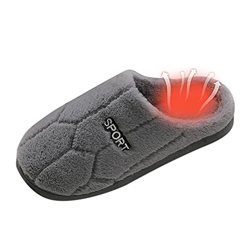 Hausschuhe Damen Geschlossen rutschfest Flachen Schuhe Bequeme Slippers Unisex Hausschuhe Damen Winter Plüsch Pantoffeln Herren Warm Filzpantoffeln Baumwollehausschuhe Damen Flauschige Atmungsaktiv von NAFING