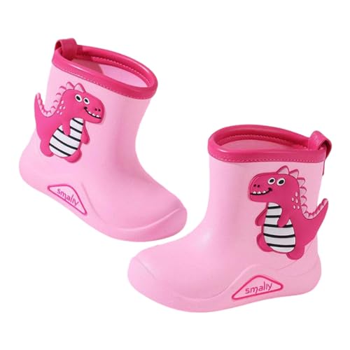 NAFING Gummistiefel-Jungen-37, Unisex Kinder Leichte Regenstiefel Jungen Mädchen Gummistiefel Kinderstiefel Bequeme Rain Shoes Regenschuhe Gefüttert wasserdichte Boots Stiefe Gummischuhe von NAFING