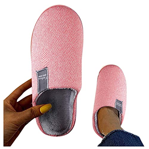 NAFING Hausschuhe-Weihnachten, Hausschuhe Damen 39 Filz Flauschige Winter Plüsch Warm Gefüttert Pantoletten Bequeme Unisex Flache Slippers rutschfeste Filzpantoffeln Outdoor/Indoor von NAFING