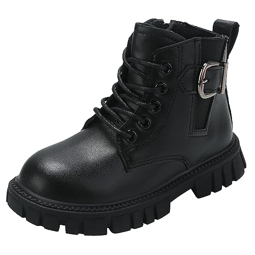 NAFING Herbstschuhe-Mädchen-30, Kinder Winterschuhe Gefüttert Schneestiefel Winterstiefel für Jungen Mädchen Stiefeletten Bequem Stiefel Schnürstiefel rutschfest Klassische Stiefel Leicht Snowboots von NAFING