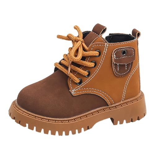 NAFING Kinder-Winterschuhe, Klassische Stiefel Kinder Schnürstiefel rutschfest Winterschuhe Gefüttert Schneestiefel Winterstiefel für Jungen Mädchen Leicht Snowboots Stiefeletten Bequem Stiefel von NAFING