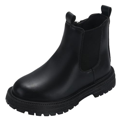 NAFING Mädchen-Stiefeletten, Klassische Stiefel Kinder Winterschuhe Gefüttert Schneestiefel Leicht Snowboots Stiefeletten Mädchen Bequem Stiefel Winterstiefel für Jungen Schnürstiefel rutschfest von NAFING