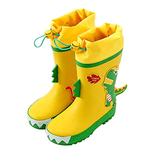 NAFING Regenstiefel-Kinder-Gefüttert, Kinder Jungen Mädchen Gummistiefel Stiefe Kinderstiefel Bequeme Rain Shoes Unisex Leichte Regenstiefel Regenschuhe Gefüttert wasserdichte Boots Gummischuhe von NAFING