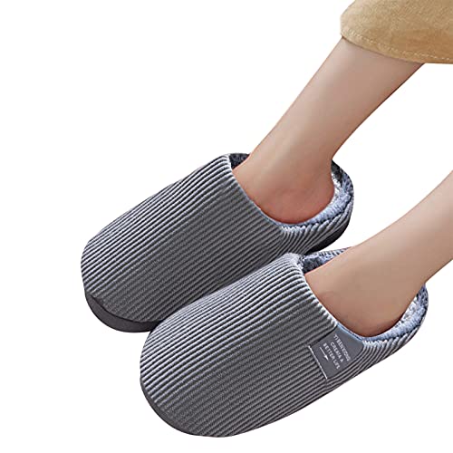 NAFING Sale-Damen, Hausschuhe Damen Plüsch rutschfeste Filzpantoffeln Outdoor/Indoor Pantoletten Bequeme Unisex Flache Slippers Winter Warm Gefüttert Flauschige von NAFING