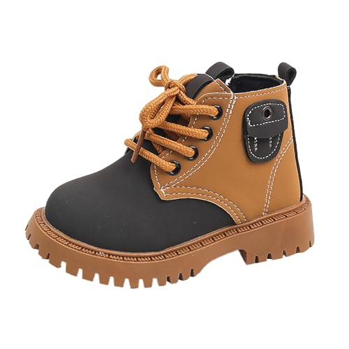 NAFING Schneestiefel-Kinder, Klassische Stiefel Kinder Schnürstiefel rutschfest Winterschuhe Gefüttert Schneestiefel Winterstiefel für Jungen Mädchen Leicht Snowboots Stiefeletten Bequem Stiefel von NAFING