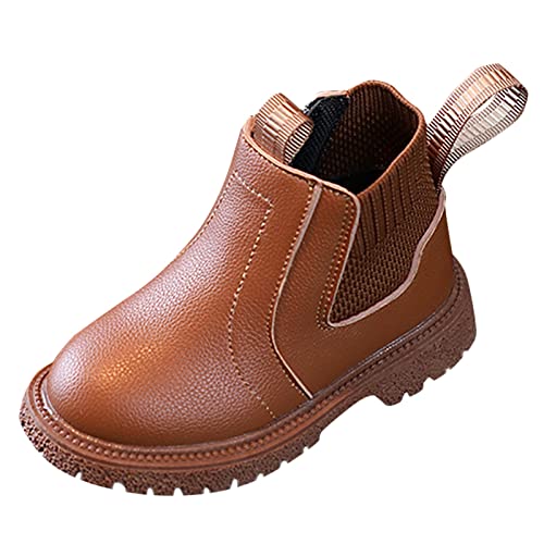 NAFING Stiefel-Kinder-Jungen, Winterstiefel für Jungen Mädchen Schnürstiefel Kinder rutschfest Klassische Stiefel Stiefeletten Bequem Stiefel Winterschuhe Gefüttert Schneestiefel Leicht Snowboots von NAFING