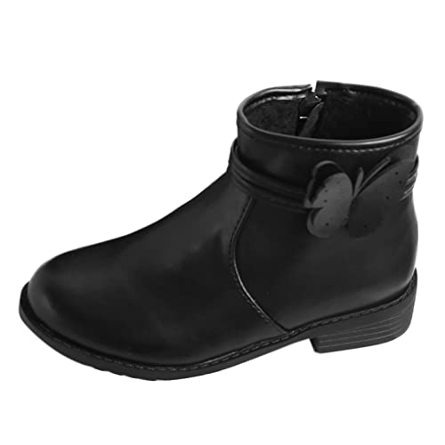 NAFING Stiefeletten-Mädchen-34, Winterstiefel für Jungen Mädchen Klassische Stiefel Kinder Leicht Snowboots Schnürstiefel rutschfest Winterschuhe Gefüttert Schneestiefel Stiefeletten Bequem Stiefel von NAFING