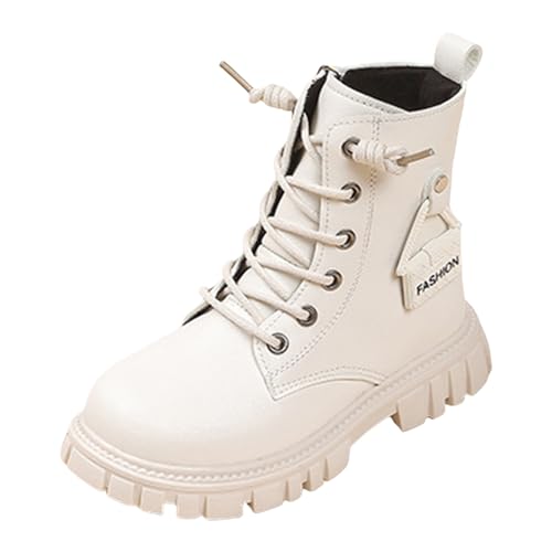 NAFING Winter-Schuhe-Kinder, Schnürstiefel Kinder rutschfest Stiefeletten Mädchen Bequem Stiefel Winterstiefel für Jungen Leicht Snowboots Klassische Stiefel Winterschuhe Gefüttert Schneestiefel von NAFING