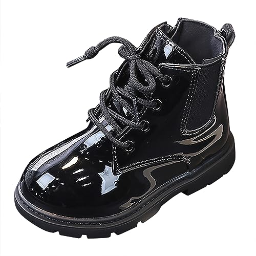 NAFING Winterstiefel-Junge-32, Schnürstiefel Kinder rutschfest Klassische Stiefel Leicht Snowboots Stiefeletten Mädchen Bequem Stiefel Winterschuhe Gefüttert Schneestiefel Winterstiefel für Jungen von NAFING