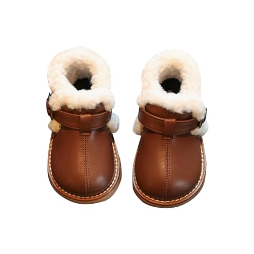 NAFING Winterstiefel-Mädchen-31, Stiefeletten Mädchen Bequem Stiefel Winterstiefel für Jungen Schnürstiefel Kinder rutschfest Klassische Stiefel Winterschuhe Gefüttert Schneestiefel Leicht Snowboots von NAFING