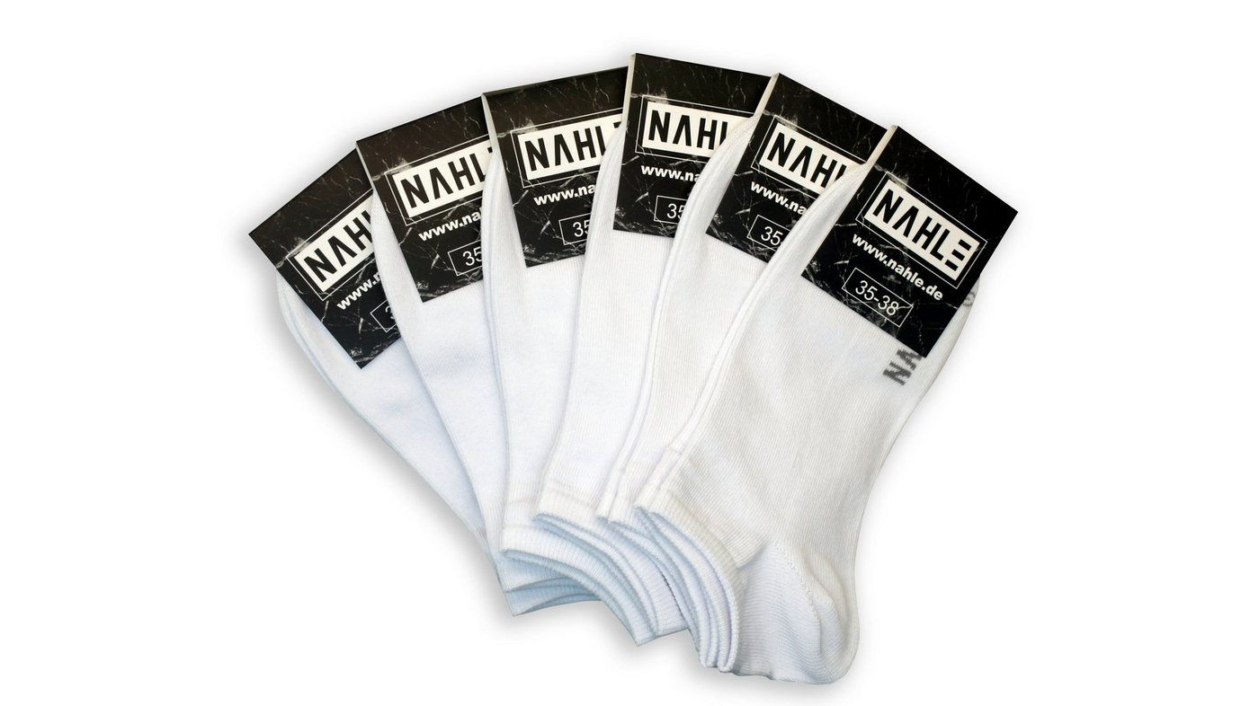 NAHLE Sneakersocken Sneaker Socken für Damen und Herren (12 Paar) eingestricktem Logo von NAHLE