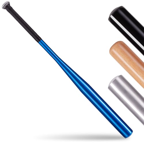 NAJATO Sports Baseballschläger – Baseballschläger aus Holz oder Aluminium – Robuster Baseballschläger mit rutschfestem Griff – 81 cm lang (Blau (Aluminium)) von NAJATO