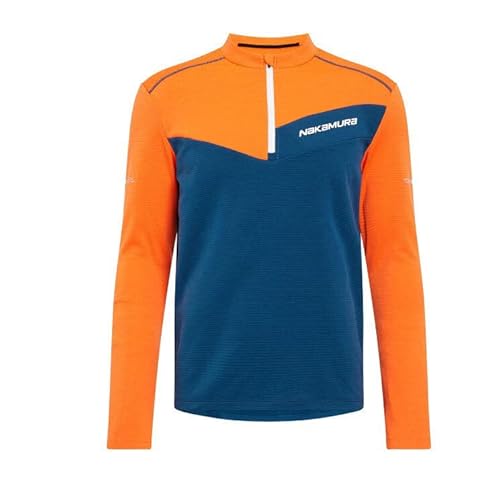 NAKAMURA Nacero Bluse Blue Petrol/Orange D L von Nakamura