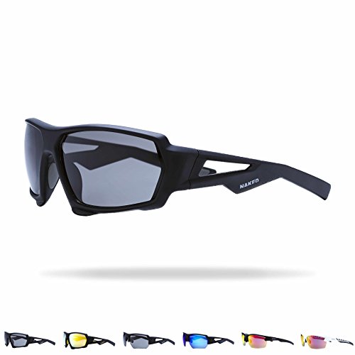 NAKED Optics Sports Sunglasses (CHARGE Fullframe Black/Lens Black) von NAKED Optics