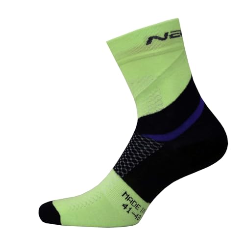 NALINI 02828401100C000.27 AIS TORNADO 2.0 H15 Unisex Adult Socks MARINEBLAU/SURFBLAU/SPLITGRÜN XS von Nalini