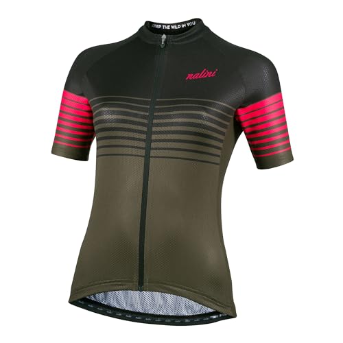 NALINI 03114401100C000.10 Cross Lady Jersey Damen Sweatshirt SCHWARZ/MIL GRÜN/ROT S von Nalini