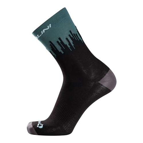 NALINI 03229901100C000.27 COLOR COOLMAX SOCKS Unisex Adult Socks GRÜN SCHWARZ S/M von Nalini