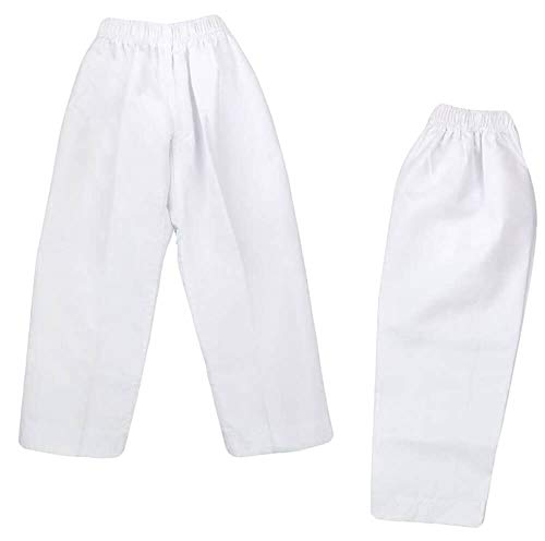 NAMAZU Karatehose für Kinder und Erwachsene, 200 g, Polyester-Baumwolle, leichte Karate-Gi-Hose, elastische Taille, Kampfsport-Hose, weiß, weiß, 170=SIZE4 NAMAZU Karatehose für Kinder und Erwachsene, 200 g, Polyester-Baumwolle, leichte Karate-Gi-Hose, elastische Taille, Kampfsport-Hose, weiß, weiß, 170=SIZE4 von NAMAZU