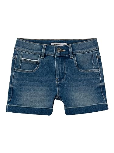 NAME IT Mädchen Nkfsalli Slim Dnm 6470-tx Noos Shorts, Medium Blue Denim, 158 EU von NAME IT