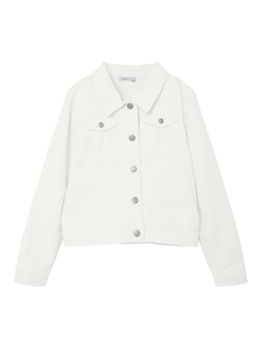 NAME IT Mädchen Nkfreja Twill Jacket 4160-yf Noos, Bright White, 110 von NAME IT