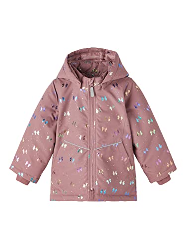 NAME IT Mädchen Nmfmaxi Jacket Foil Aop Noos, Wistful Mauve, 104 von NAME IT