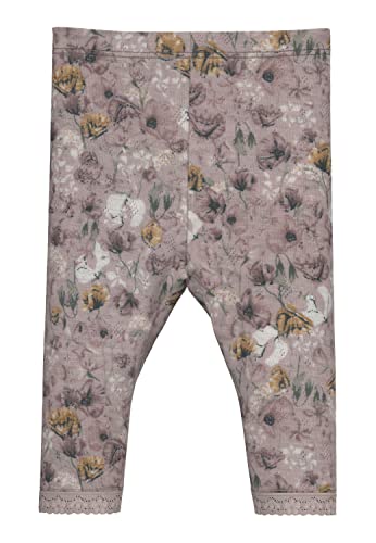 NAME IT Baby - Mädchen Nbfwang Wool Needle Noos Xxiii Leggings, Sphinx/Aop:aop, 56 EU von NAME IT