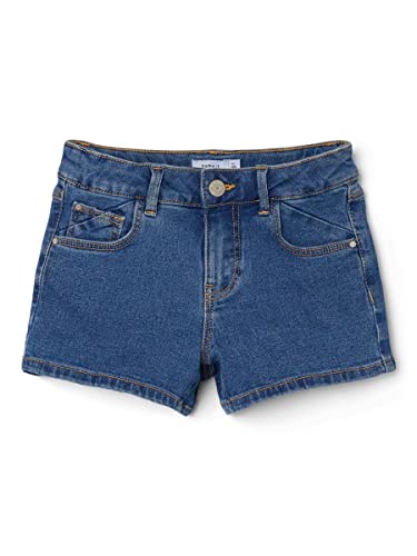 NAME IT Mädchen Nkfbella Reg Dnm Shorts 8801-io Noos, Medium Blue Denim, 134 von NAME IT