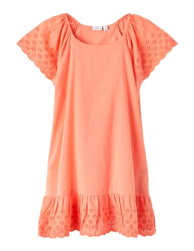 NAME IT Mädchen Nkffiona Capsl Dress Noos, Coral, 128 von NAME IT