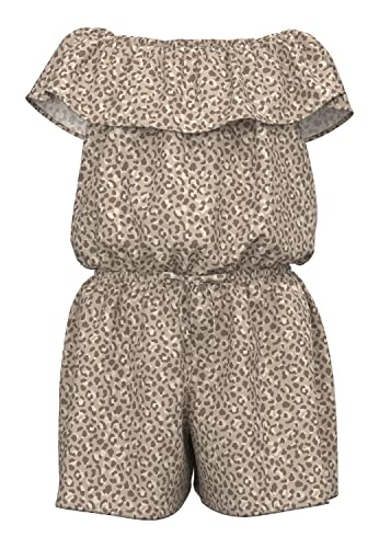 NAME IT Mädchen Nkfvinaya Ss Playsuit Fffff Noos, Humus, 122 von NAME IT