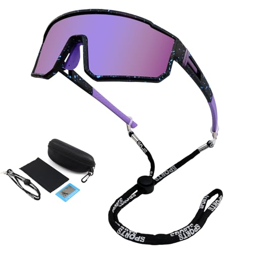NAMIS Schnelle Brille Rave Polarisierte Fahrradbrille Herren Damen Sportbrille UV400 Schutz Sport Sonnenbrille HD Verstellbare Rennrad Brille Laufbrille für MTB Rennrad Ski Bergsteigen Lila NAMIS Schnelle Brille Rave Polarisierte Fahrradbrille Herren Damen Sportbrille UV400 Schutz Sport Sonnenbrille HD Verstellbare Rennrad Brille Laufbrille für MTB Rennrad Ski Bergsteigen Lila von NAMIS