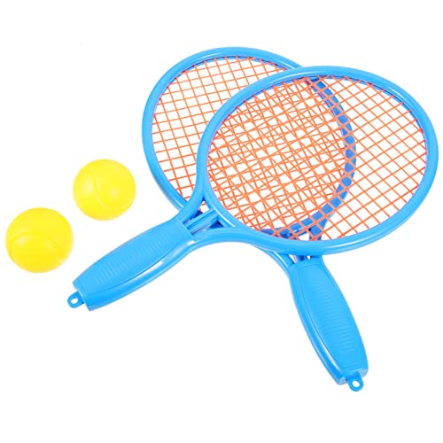 NAMOARLY 1 Set Tennisschläger Aus Robustem Kunststoff Mit 2 Bällen Ideales Geschenkset Für Outdoor Sportarten Perfekt Für Kleinkinder Und Junge Tennis Anfänger von NAMOARLY