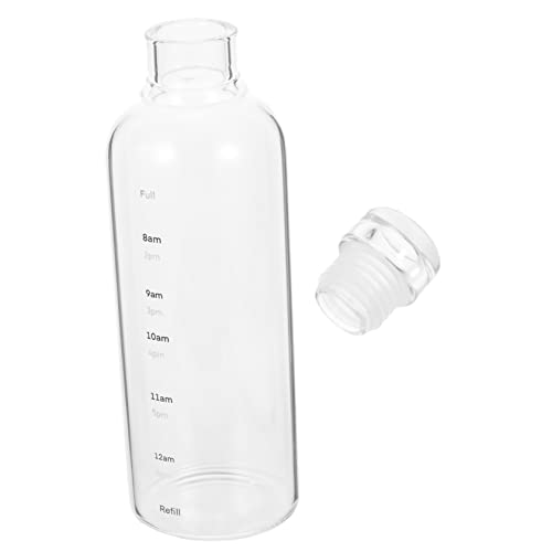 NAMOARLY Durchsichtige Plastiktrinkflasche Große Plastikwasserflasche Mit Zeitskala Zur Optimalen Flüssigkeitszufuhr Auslaufsicher Ideal Für Sport Und Alltag von NAMOARLY