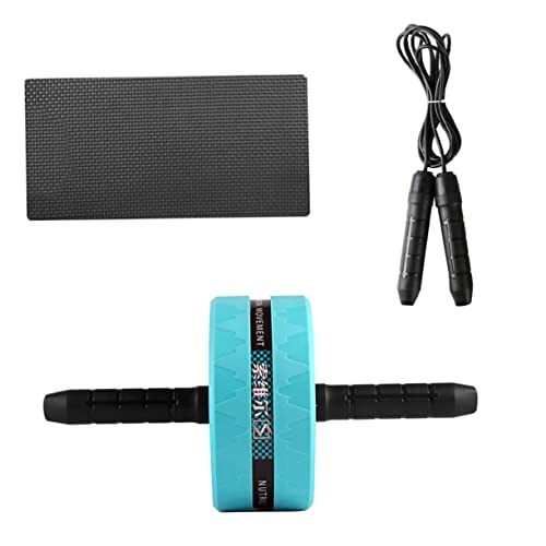 NAMOARLY Rollrad Set Für Damen Mit Knieschoner Und Springseil Blau Und Schwarz Effektives Trainingsgerät Für Bauchmuskeltraining Fitness Und Körperstraffung Geeignet Für Anfänger Und von NAMOARLY