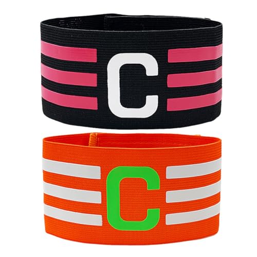 NASSMOSSE Fußballkapitän Armband 2PCS Captains Armbinden verstellbare Fußballkapitäne Armbands Team Sportzubehör für Kinder Erwachsene von NASSMOSSE