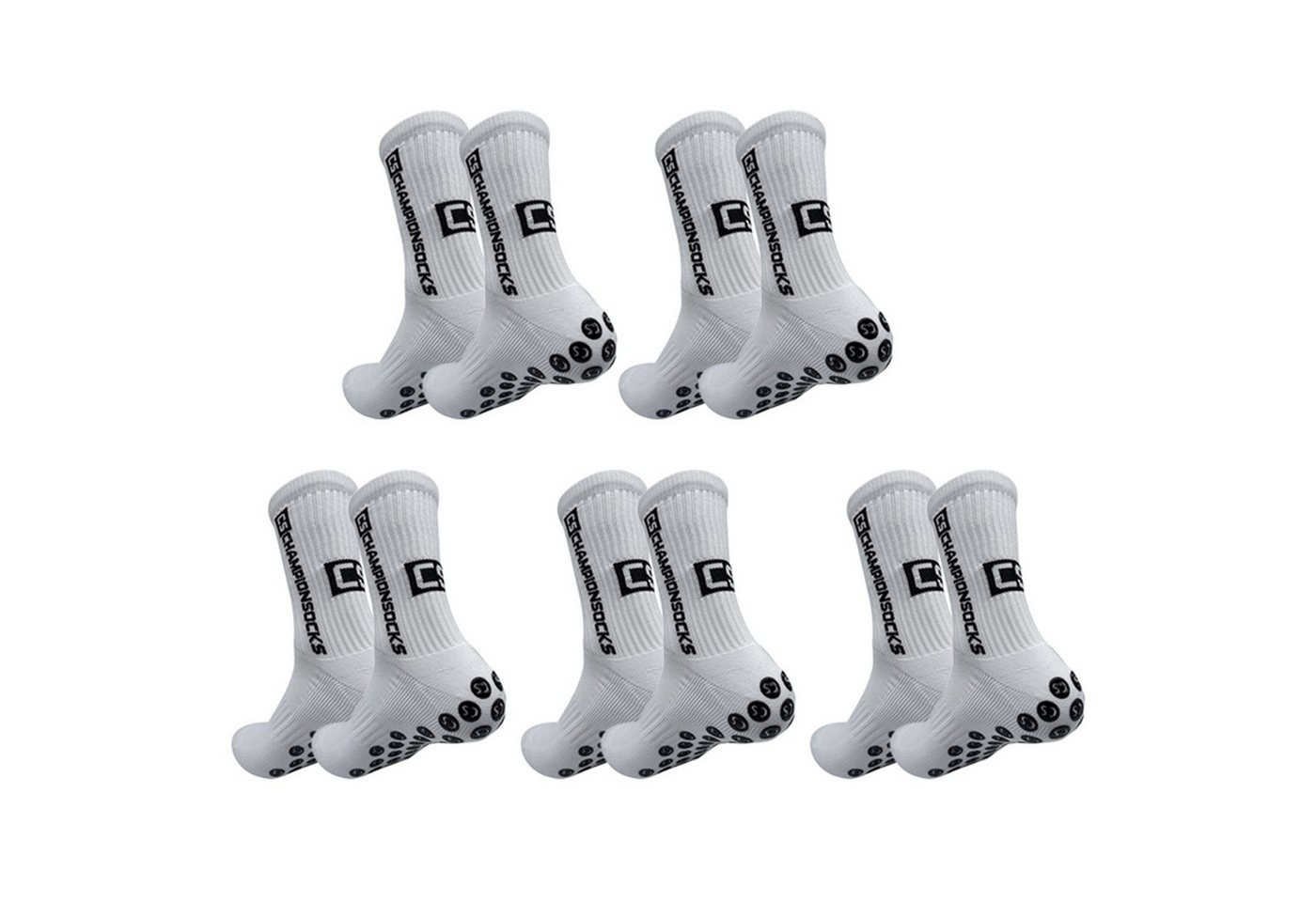 NATICY Sportsocken 5 Paare Fußball Socken, Fußballsocken Anti Rutsch Grip (5-Paar) von NATICY