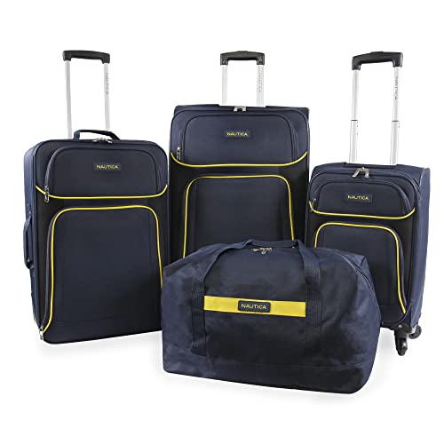 Nautica Seascape Collection Softside Gepäck-Set, 4-teilig, Navy/Gelb, Seascape Collection Softside Gepäck-Set, 4-teilig Nautica Seascape Collection Softside Gepäck-Set, 4-teilig, Navy/Gelb, Seascape Collection Softside Gepäck-Set, 4-teilig von Nautica