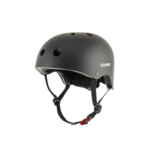 Elektroroller-Helm mit ABS-Schale und EPS-Schaum innen, ultimativer Schutz für erwachsene Fahrer, Schwarz von NAVEE