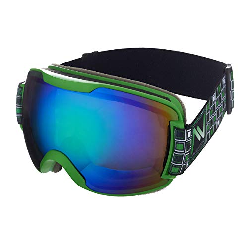 NAVIGATOR Sigma Skibrille Snowboardbrille, Unisex/-Size, div. Farben (GRÜN) von NAVIGATOR