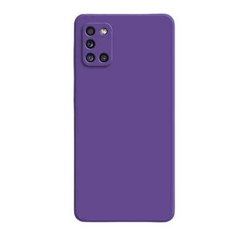 NBHDWF Hülle Square Mobiltelefonkoffer Für A21S A31 A41 A51 A71 360 Schutzschockdoßbeutelabdeckung-Samsung A51 (Nicht 5G)-Ultra Violett von NBHDWF