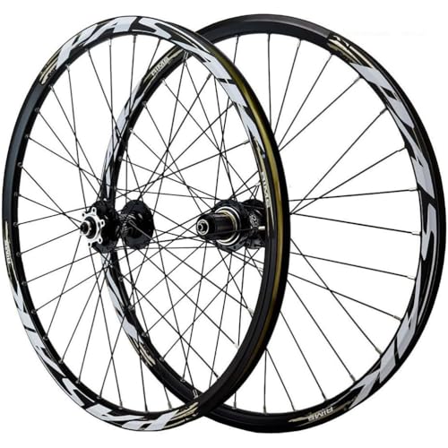 NBTRXWAFR 26/27.5/29-Zoll-MTB-Laufradsatz Scheibenbremse Schnellspanner Mountainbike-Laufräder Alu-Legierung Doppelschicht-Felge Vorder- Und Hinterrad Für 7-12 Gang Kassette 32 Löcher,Schwarz,26inch NBTRXWAFR 26/27.5/29-Zoll-MTB-Laufradsatz Scheibenbremse Schnellspanner Mountainbike-Laufräder Alu-Legierung Doppelschicht-Felge Vorder- Und Hinterrad Für 7-12 Gang Kassette 32 Löcher,Schwarz,26inch von NBTRXWAFR