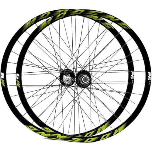 NBTRXWAFR Mountainbike-Laufradsatz 26 27.5 29 Zoll MTB-Laufradsatz Schnellspanner Scheibenbremse 32H Felge Vorne Hinten Räder Für 8/9/10/11 Gang Kassette,Grün,27.5inch NBTRXWAFR Mountainbike-Laufradsatz 26 27.5 29 Zoll MTB-Laufradsatz Schnellspanner Scheibenbremse 32H Felge Vorne Hinten Räder Für 8/9/10/11 Gang Kassette,Grün,27.5inch von NBTRXWAFR