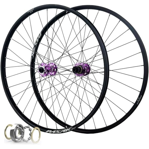 NBTRXWAFR Mountainbike Laufräder 26/27,5/29 Zoll, Aluminiumlegierung Scheibenbremse Radfahren Hinterrad Hülsenrad 142Mm Räder 32H Felge Für 8-12 Fach Kassette 2150G,Lila,29inch von NBTRXWAFR